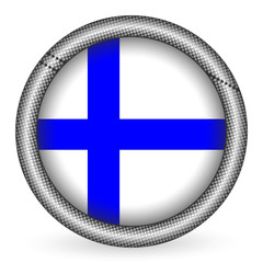 Obraz premium Finland flag button