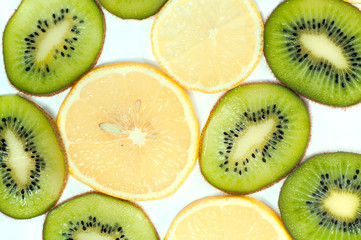 Fototapeta premium lemon - kiwi background