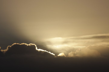 cloudscape at the morning when the sun appeart