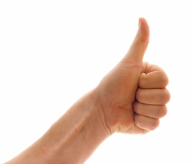 Hand gesture, isolated