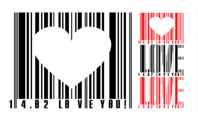 Valentines bar code