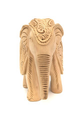 Wooden elephant sculpture isolated on white © Alexandr Makarov