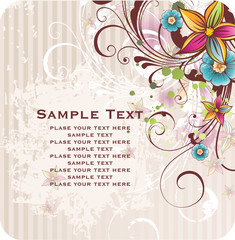 background with banner for your text  flowers