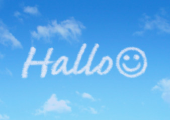 Fototapeta premium 飛行機雲 Hello : )