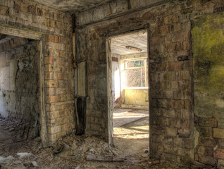 Abandoned building interior. HDR image