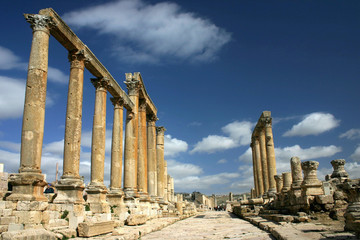 Obraz premium Une rue de Jerash