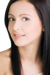 Obraz premium Portrait of beautiful woman with perfect skin