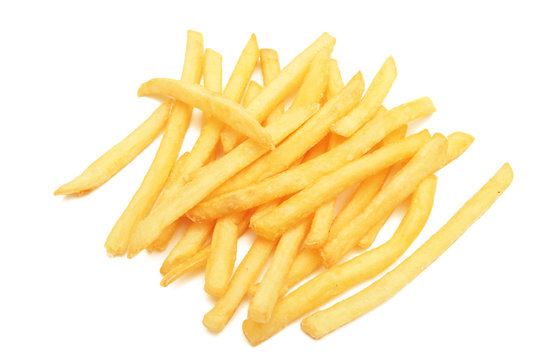 French fries isolated on white.