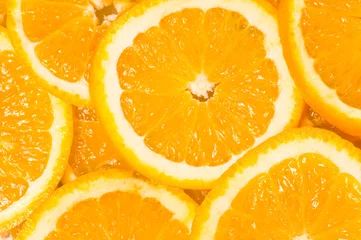 Fotobehang Achtergrond met sinaasappelen © Valeri Luzina