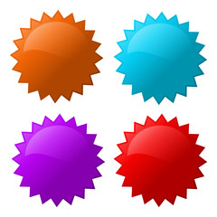 Glossy Star Badges