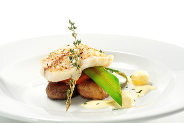 Halibut on Vegetable