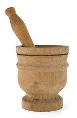 wooden mortar