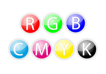RGB und CMYK Buttons