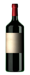 old bottle of redwine (blanco)