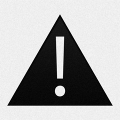 Warning sign old style