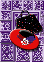 Lady in Red Hat Society Print