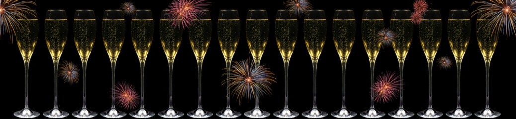 Champagne and fireworks