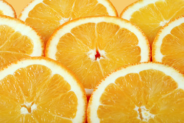 slices of juicy ripe orange