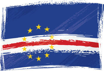 Grunge Cape Verde flag