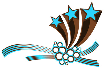 Obraz premium A chocolate and blue star background design