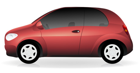 Voiture rouge métallisée (ombre)