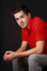 Obraz premium young caucasian man