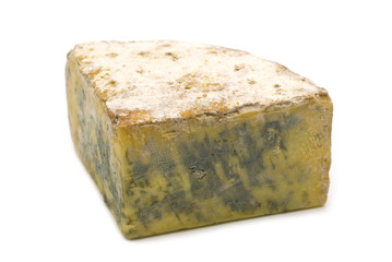 french cheese with musty on white background