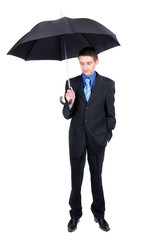 businessman holding an umbrella