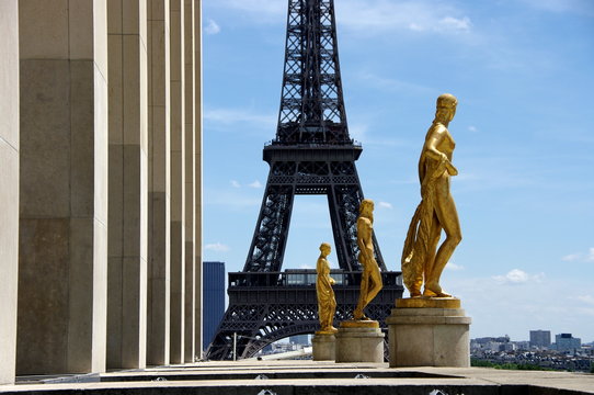Tour Eiffel au Trocad&eacute;ro, Paris, France