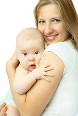 beautiful mother with her baby