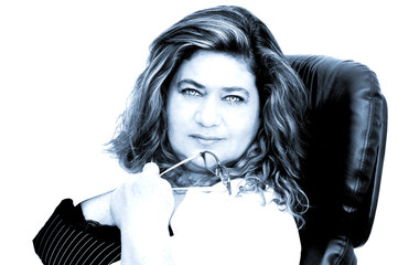 Businesswoman in high-key image