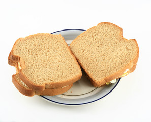 Two simple home made egg sandwiches