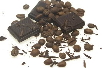 Square chocolate and coffee