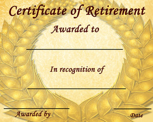 certificate of retirement