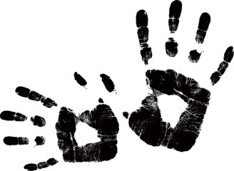 vector black handprint