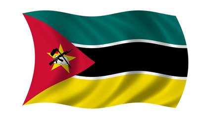 mosambik fahne mozambique flag - obrazy, fototapety, plakaty