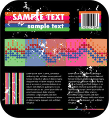 psychedelic grunge background and barcode