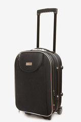 Big suitcase on white background