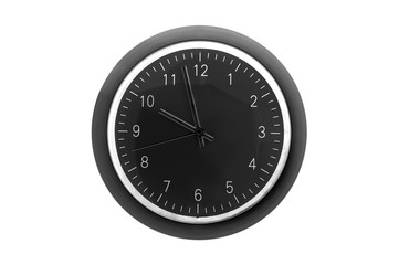 Modern grey clock isolated