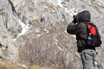 photographing in high summit