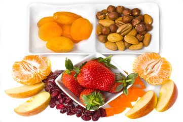 dried apricots with strawberry