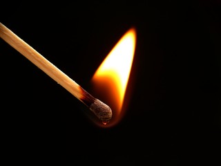 Flame of match
