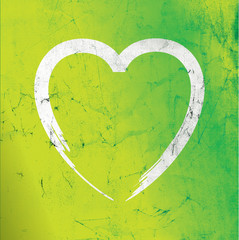 Modern valentines heart lime green