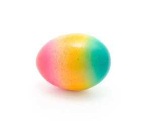 Colorful Easter egg isolated in white background