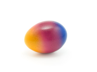 Colorful Easter egg isolated in white background