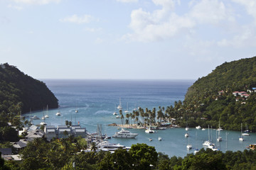 Fototapeta na wymiar St Lucia wyspa na Karaibach