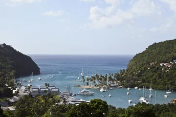 Muurstickers St Lucia island in the Caribbean © Andrew Scheck