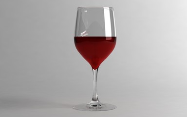 Glass with wine