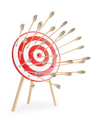 arrows got in a target