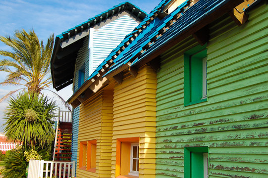 details de maisons colorees